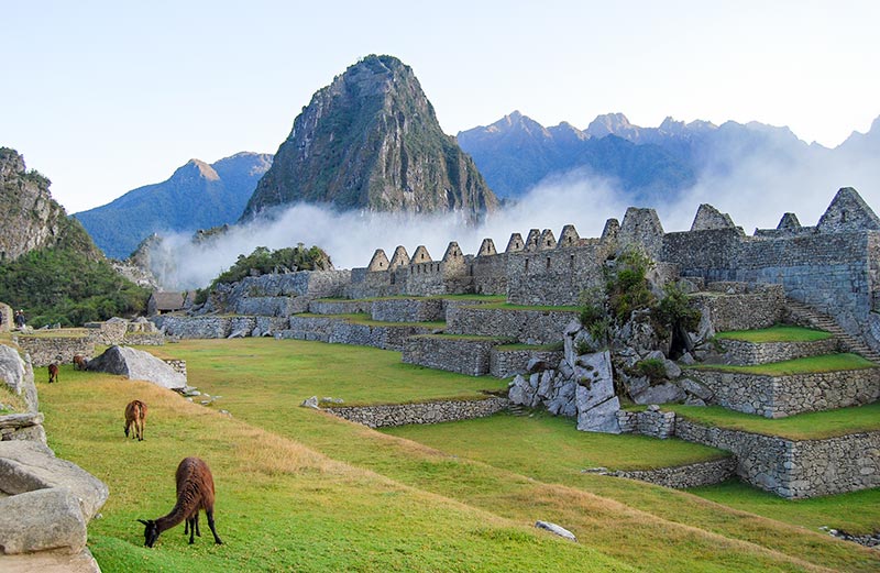 Flames in the Inca citadel