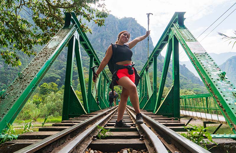 Bridge over the Vilcanota River on the Hydroelectric route