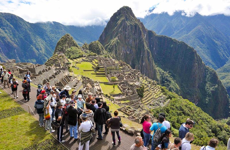Machu Picchu Inca Citadel in high season